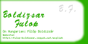 boldizsar fulop business card